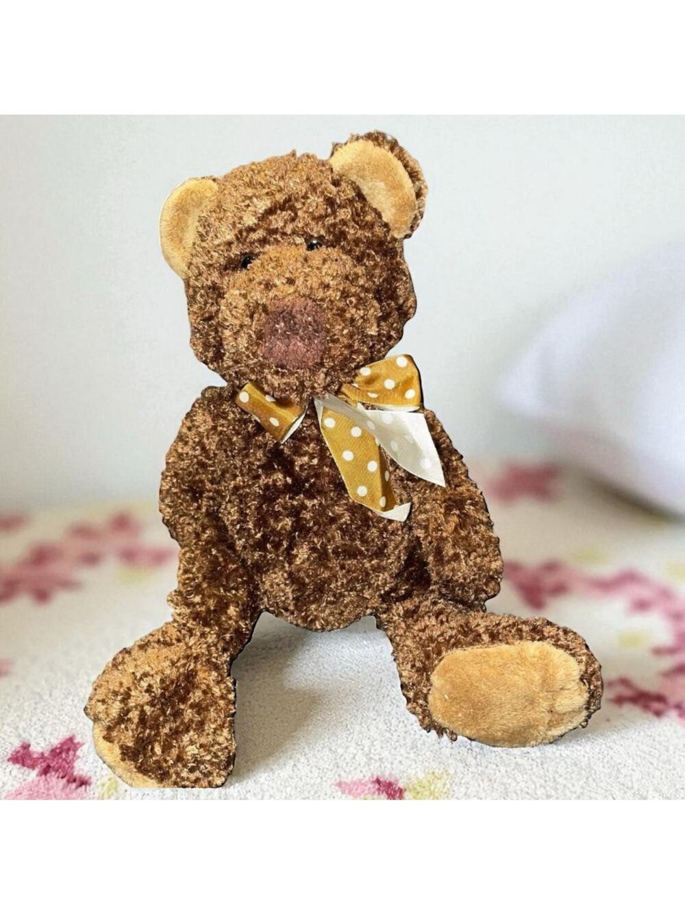 Mary Meyer Putty Teddy Bear Plush 10" Stuffed Animal Nursery Shower Gift Ribbon